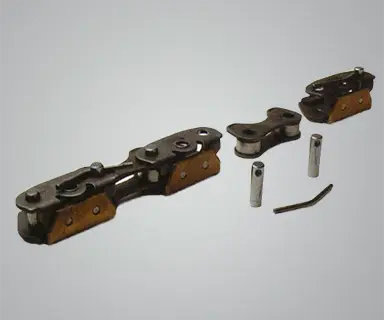 Conjunto cadena arrastre especial moquetas, deslizamiento por bronce